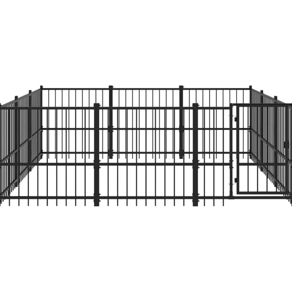 Huisdierbenodigdheden*vidaXL Hondenkennel voor buiten 8,47 m² staal