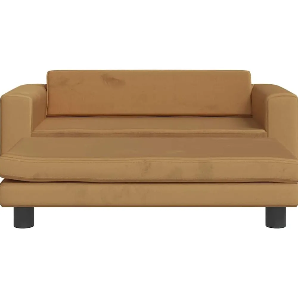 Huisdierbenodigdheden*vidaXL Hondenmand met verlengstuk 100x50x30 cm fluweel Bruin