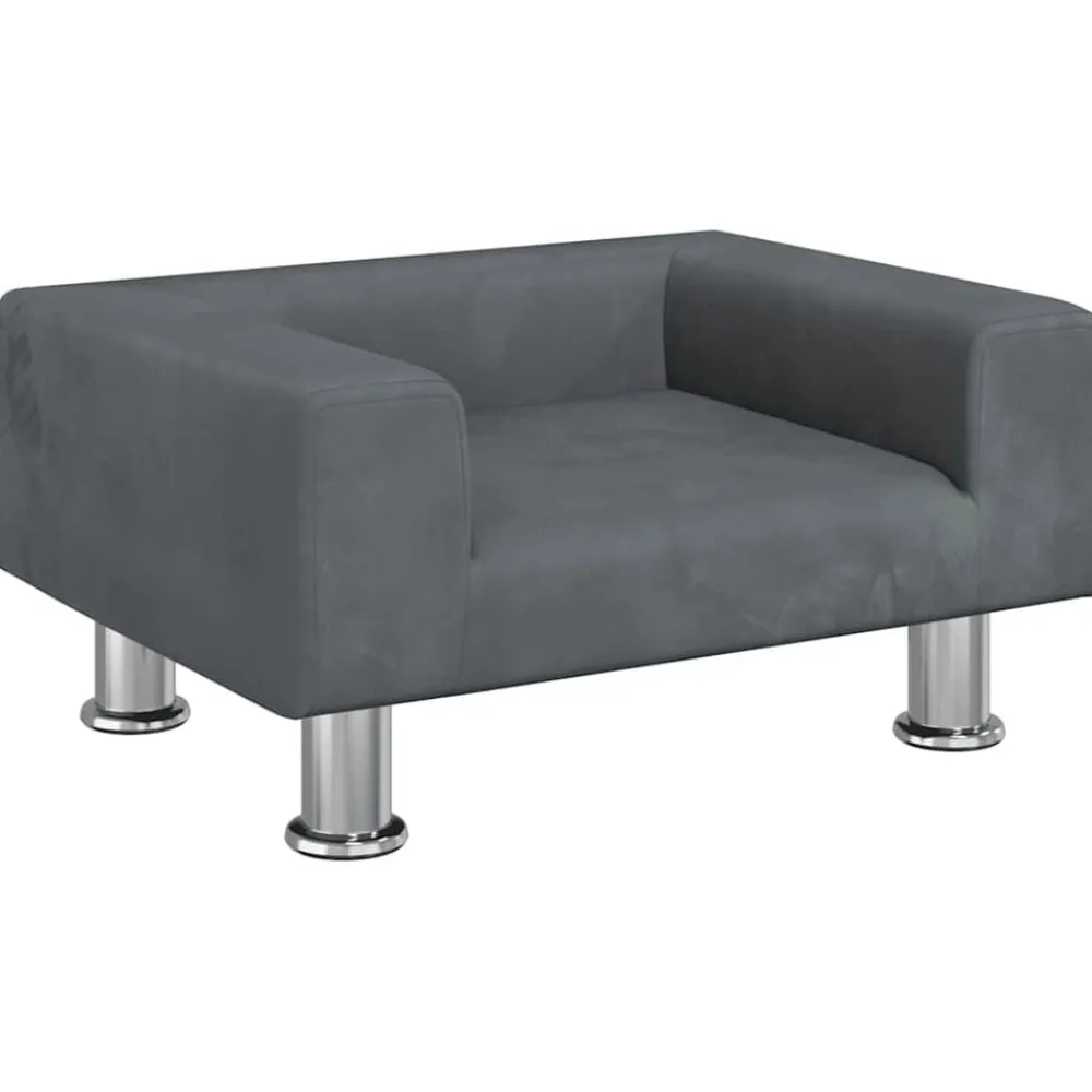 Huisdierbenodigdheden*vidaXL Hondenmand 50x40x26,5 cm fluweel Donkergrijs