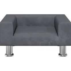 Huisdierbenodigdheden*vidaXL Hondenmand 50x40x26,5 cm fluweel Donkergrijs