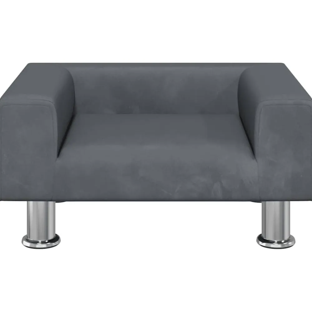 Huisdierbenodigdheden*vidaXL Hondenmand 50x40x26,5 cm fluweel Donkergrijs