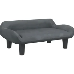 Huisdierbenodigdheden*vidaXL Hondenmand 70x40x24 cm fluweel Donkergrijs
