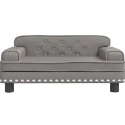 Huisdierbenodigdheden*vidaXL Hondenmand 70x45x30 cm kunstleer Grijs