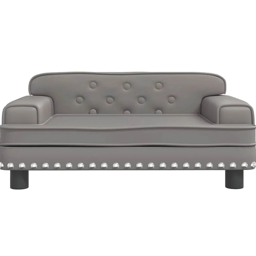 Huisdierbenodigdheden*vidaXL Hondenmand 70x45x30 cm kunstleer Grijs