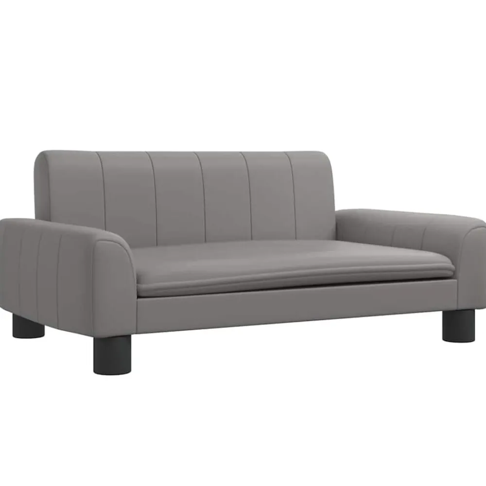 Huisdierbenodigdheden*vidaXL Hondenmand 70x45x30 cm kunstleer Grijs