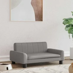 Huisdierbenodigdheden*vidaXL Hondenmand 70x45x30 cm kunstleer Grijs