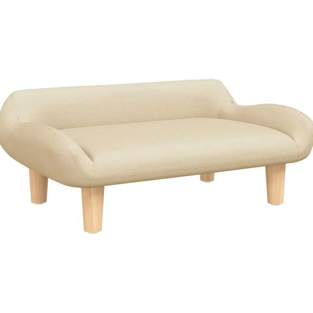 Huisdierbenodigdheden*vidaXL Hondenmand 70x40x24 cm stof crèmekleurig Crème