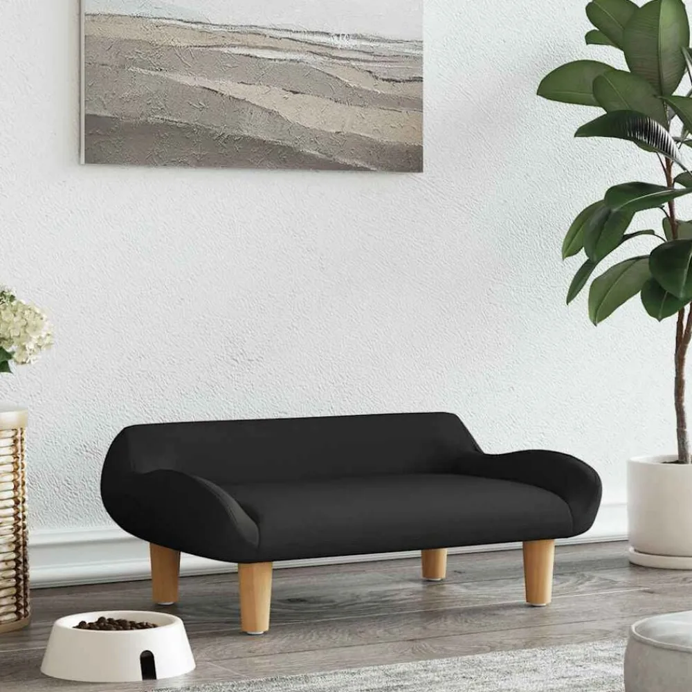 Huisdierbenodigdheden*vidaXL Hondenmand 70x40x24 cm stof Zwart