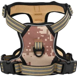 Huisdierbenodigdheden*vidaXL Hondentuigje met riem en halsband verstelbaar S camouflagebruin camouflage bruin