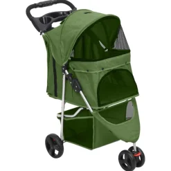 Huisdierbenodigdheden*vidaXL Hondenwagen inklapbaar 80x46x98 cm oxford stof Groen