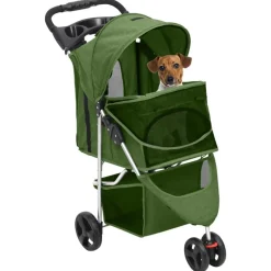 Huisdierbenodigdheden*vidaXL Hondenwagen inklapbaar 80x46x98 cm oxford stof Groen