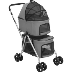Hondenwagen 2-laags inklapbaar 83x48x97 cm oxford stof>vidaXL Best