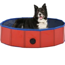 Huisdierbenodigdheden*vidaXL Hondenzwembad inklapbaar 80x20 cm PVC Rood