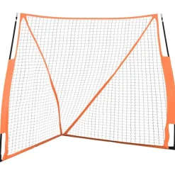 Honkbalnet draagbaar 183x182x183cm staal polyester oranje zwart>vidaXL Outlet