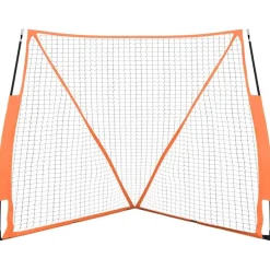 Honkbalnet draagbaar 183x182x183cm staal polyester oranje zwart><noscript><img width=