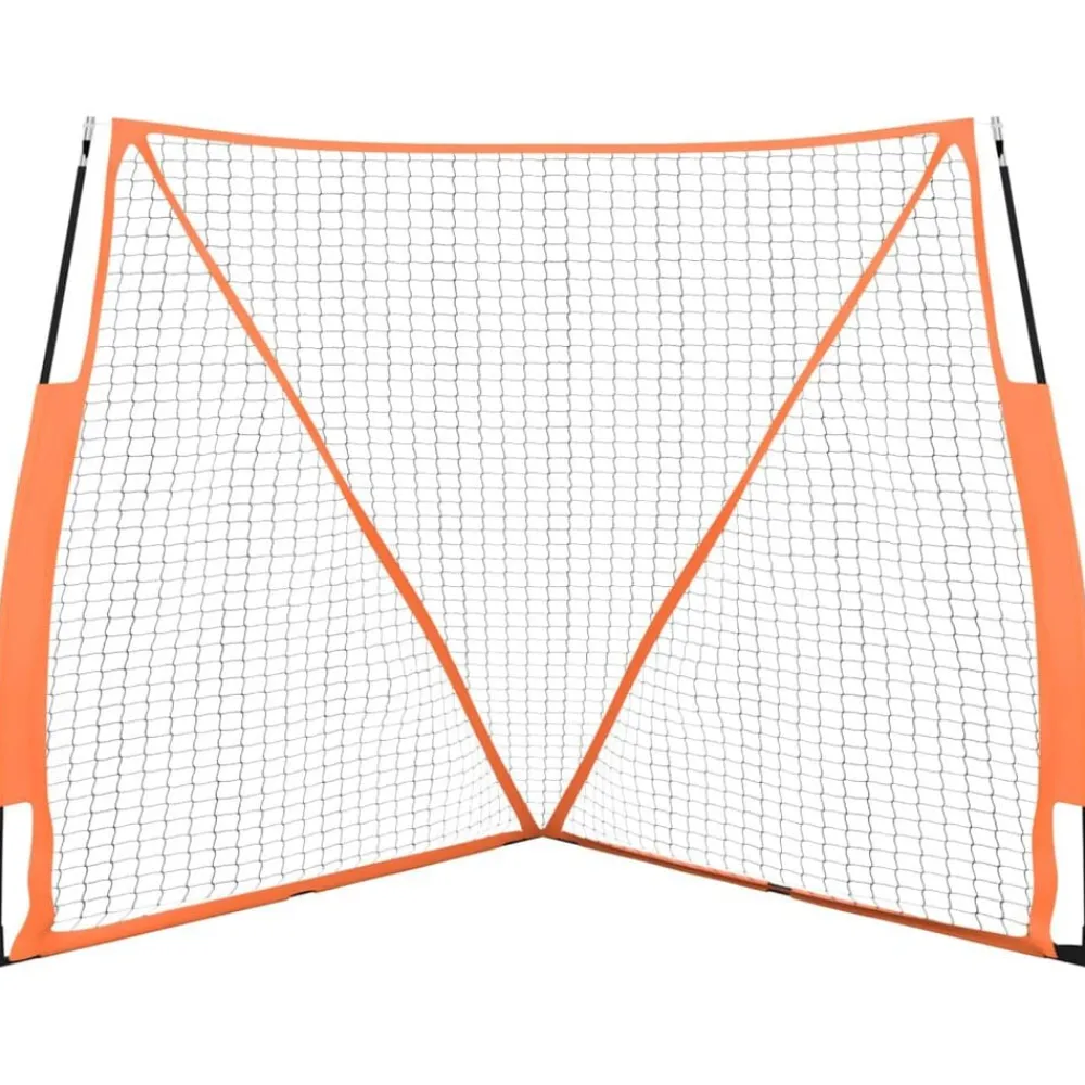 Honkbalnet draagbaar 183x182x183cm staal polyester oranje zwart>vidaXL Outlet