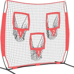 Sport & Spel*vidaXL Honkbaloefennet Zwart 214,5 x 89,5 x 181 cm Polyester