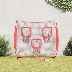 Sport & Spel*vidaXL Honkbaloefennet Zwart 214,5 x 89,5 x 181 cm Polyester