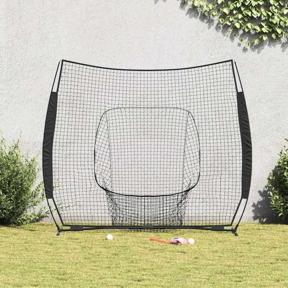 Honkbaloefennet Zwart 250 x 106 x 209 cm Polyester>vidaXL Online