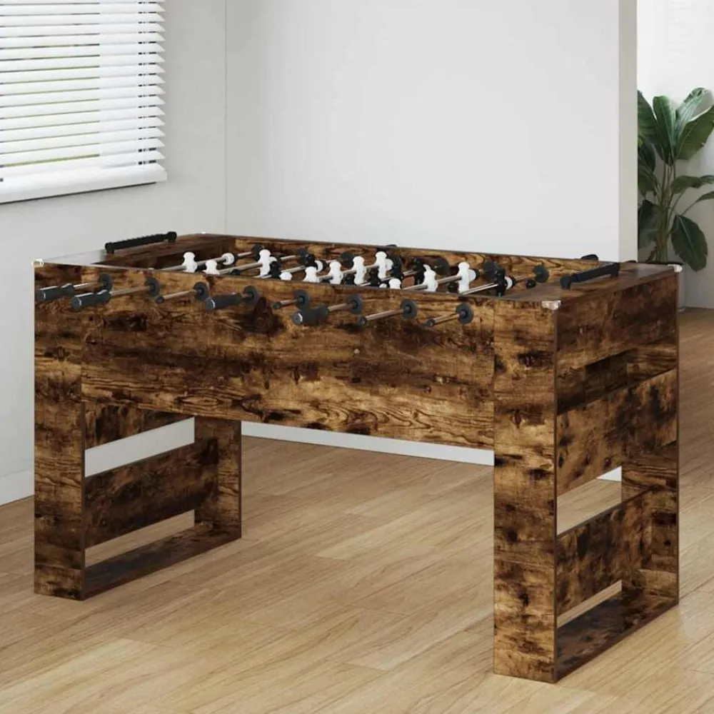 Honkbaltafel Gerookte Eik 146,5 x 74 x 85 cm Bewerkt hout>vidaXL Clearance
