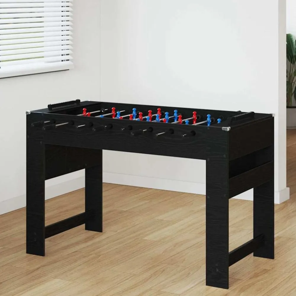 Binnenspelletjes*vidaXL Honkbaltafel Zwarte Eik 125 x 60,5 x 80 cm Bewerkt hout Zwart eiken