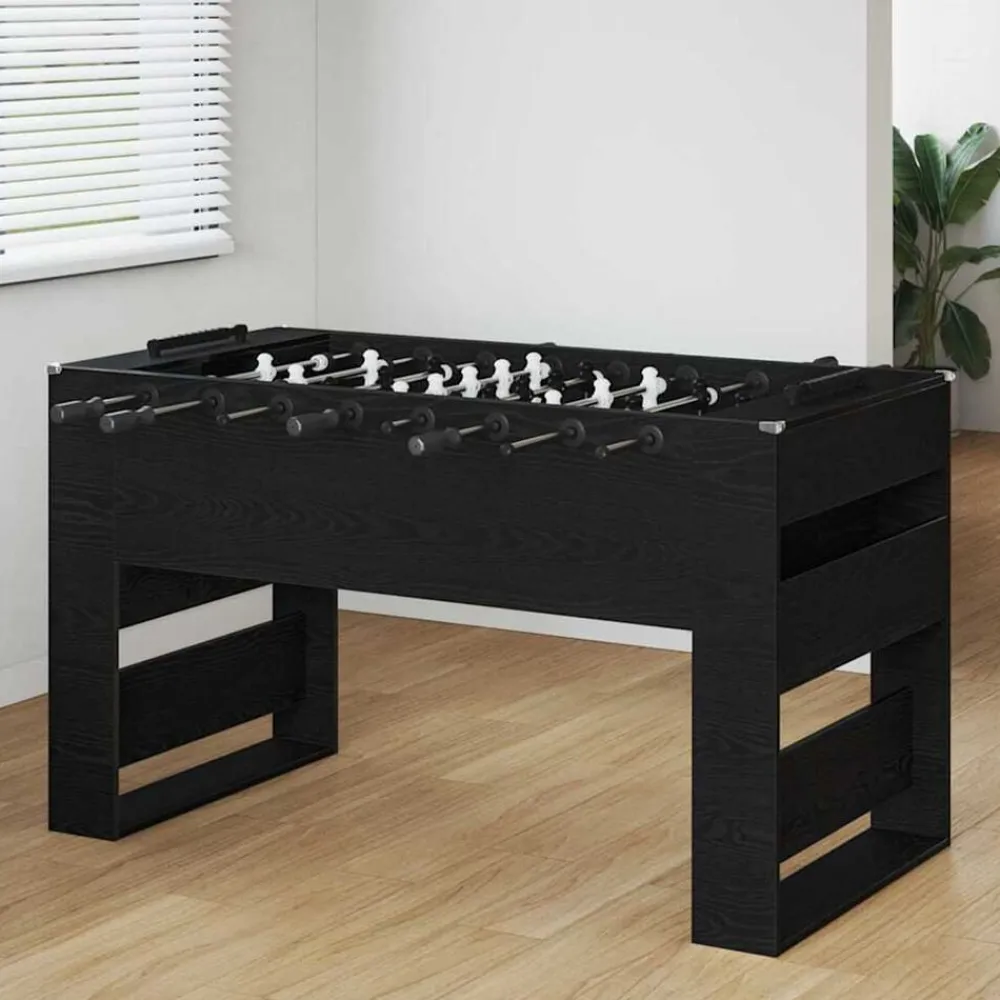 Honkbaltafel Zwarte Eik 146,5 x 74 x 85 cm Bewerkt hout>vidaXL Online