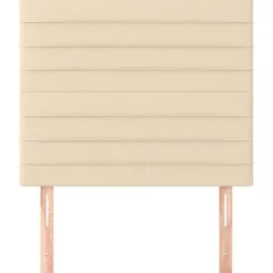 Bedden & Accessoires*vidaXL Hoofdbord crème 80x5x118/128 cm stof Crème