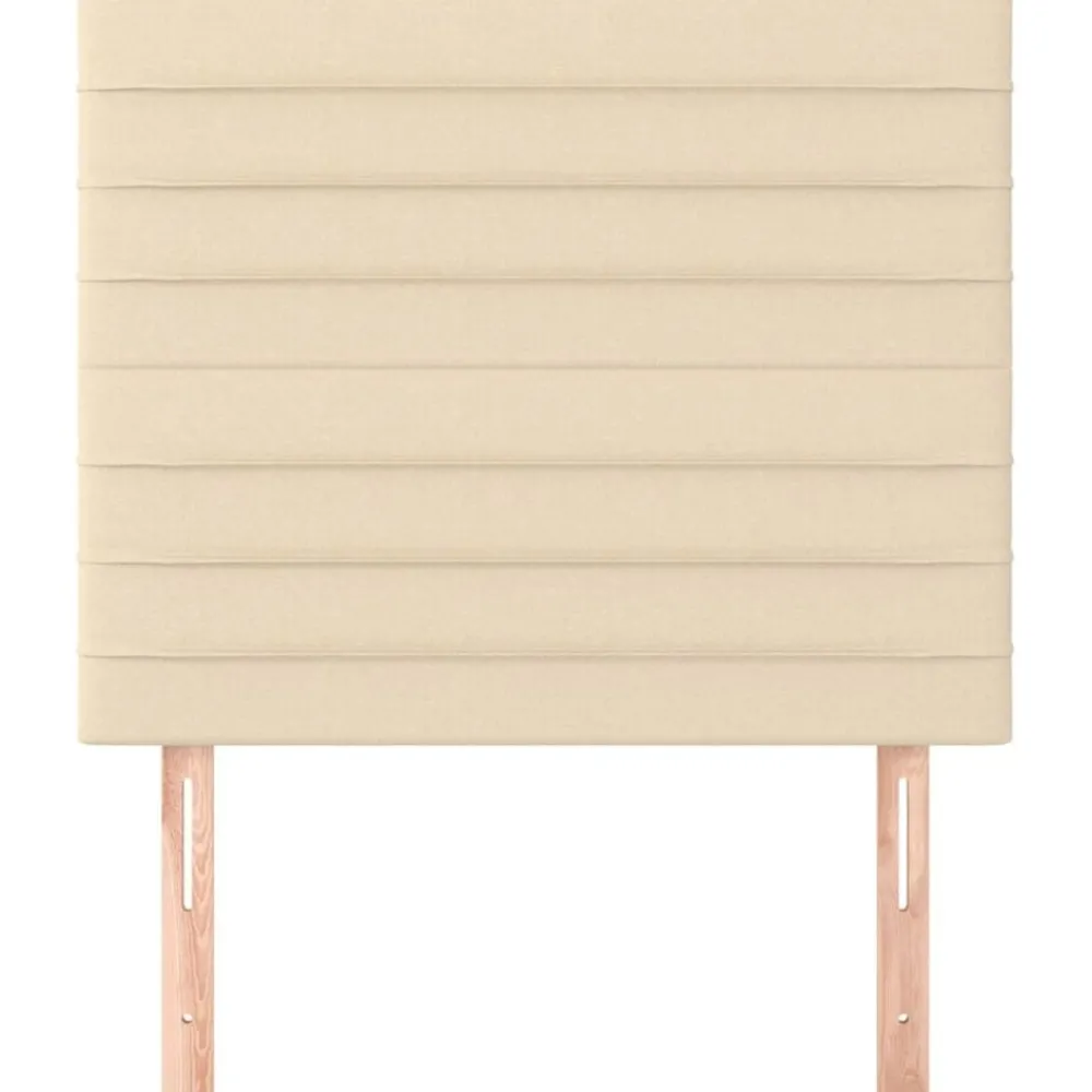Bedden & Accessoires*vidaXL Hoofdbord crème 80x5x118/128 cm stof Crème