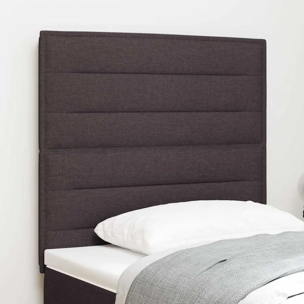 Bedden & Accessoires*vidaXL Hoofdbord 80 cm Stof Donkerbruin