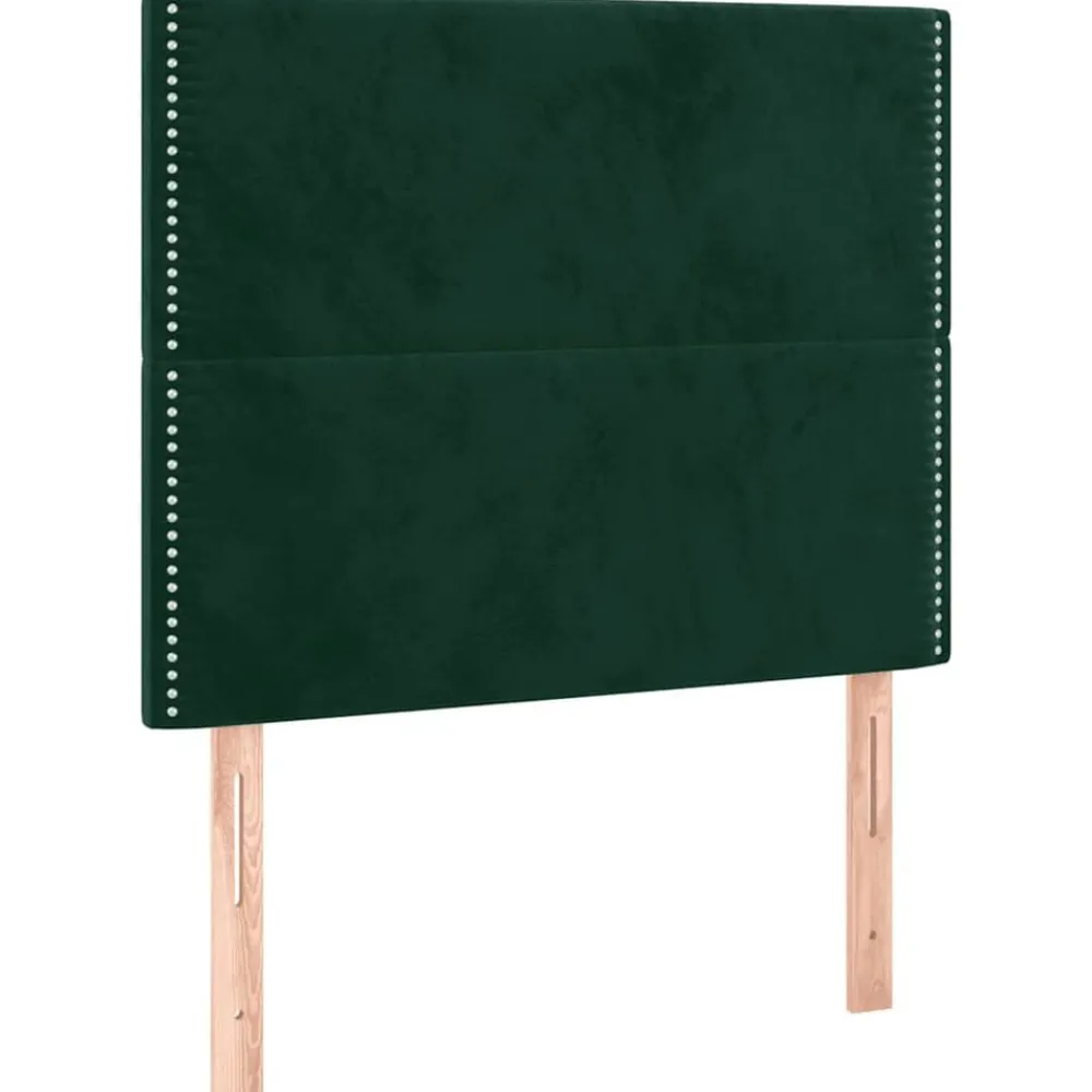 Bedden & Accessoires*vidaXL Hoofdbord 90x5x118/128 cm fluweel Donkergroen