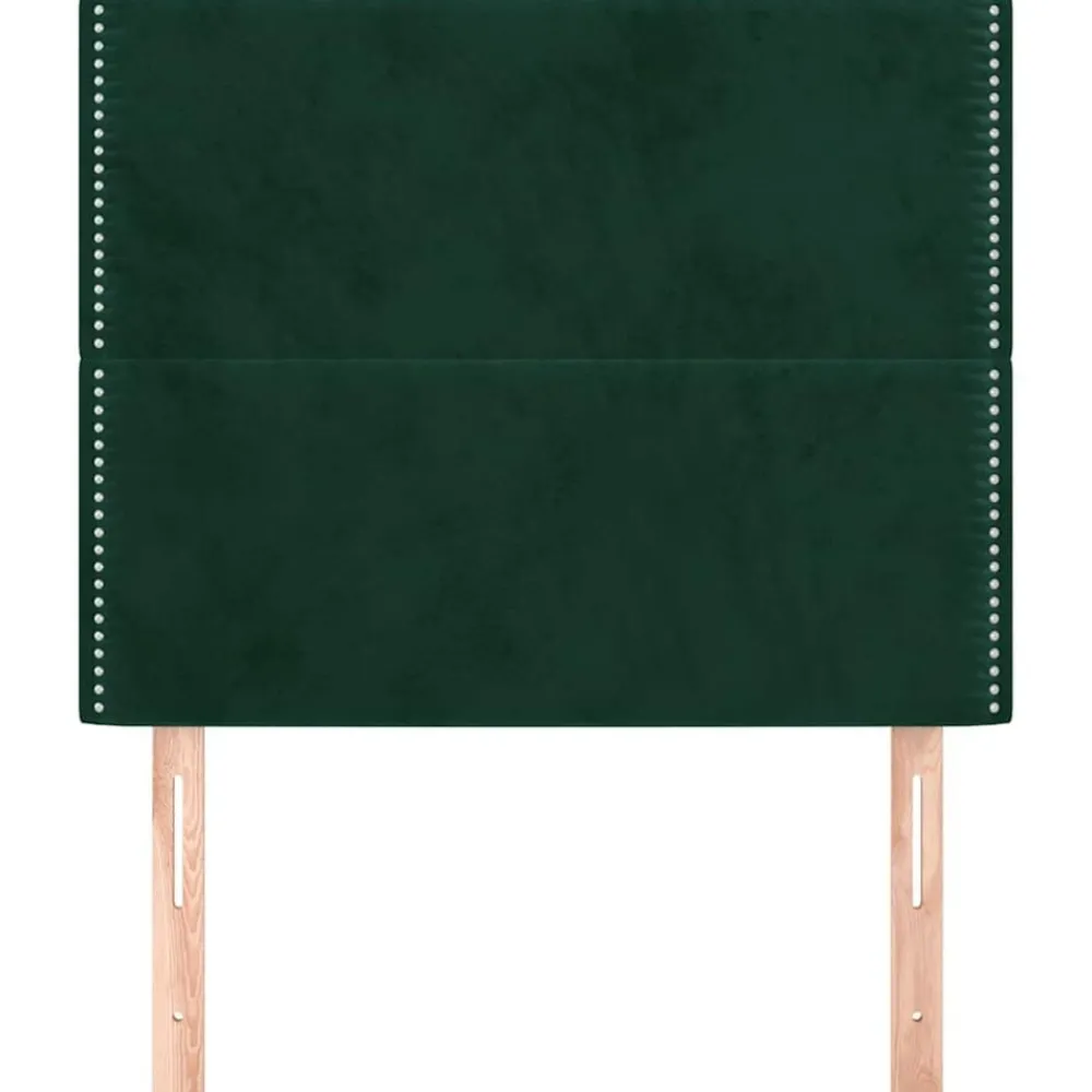 Bedden & Accessoires*vidaXL Hoofdbord 90x5x118/128 cm fluweel Donkergroen