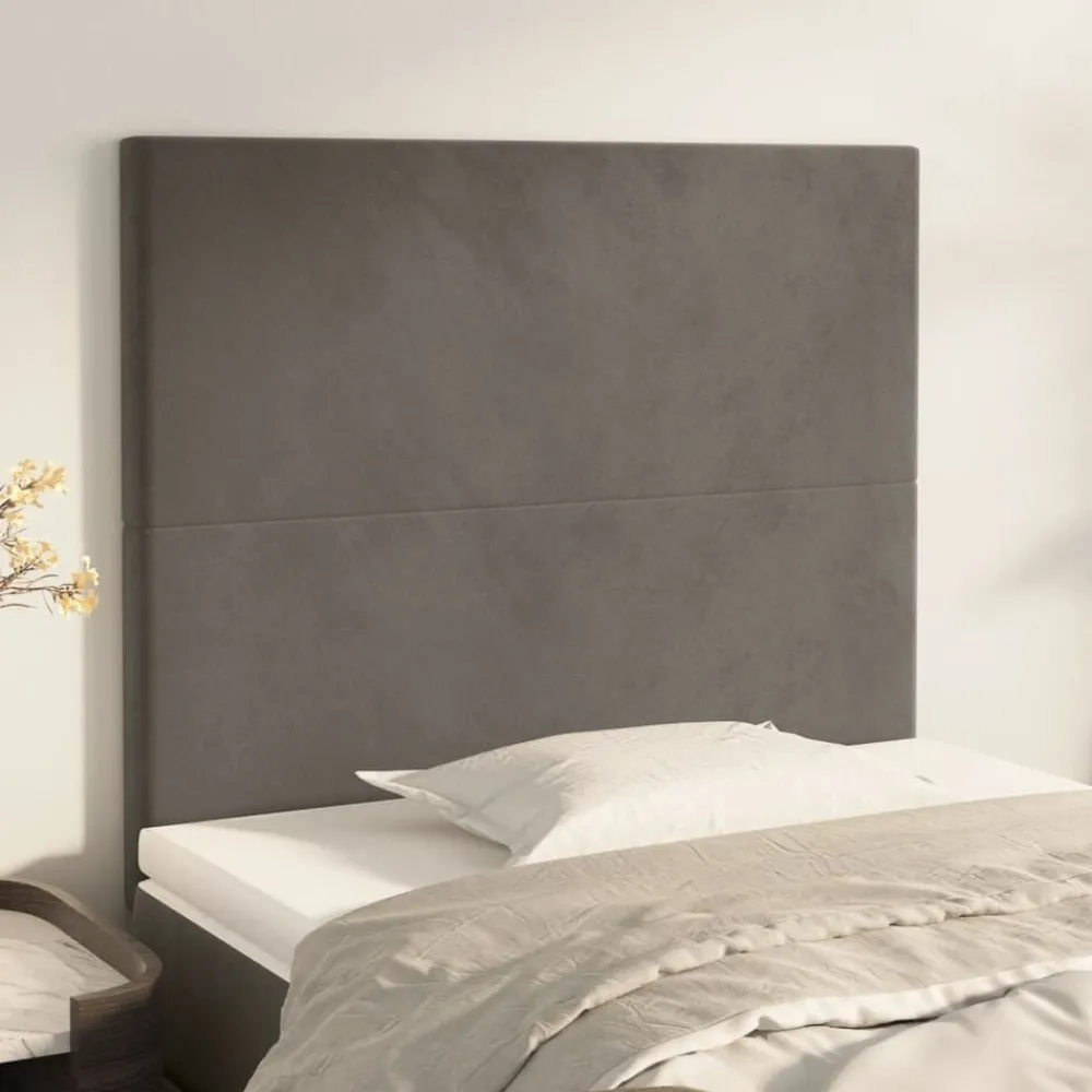 Hoofdbord 80x5x118/128 cm Fluweel>vidaXL