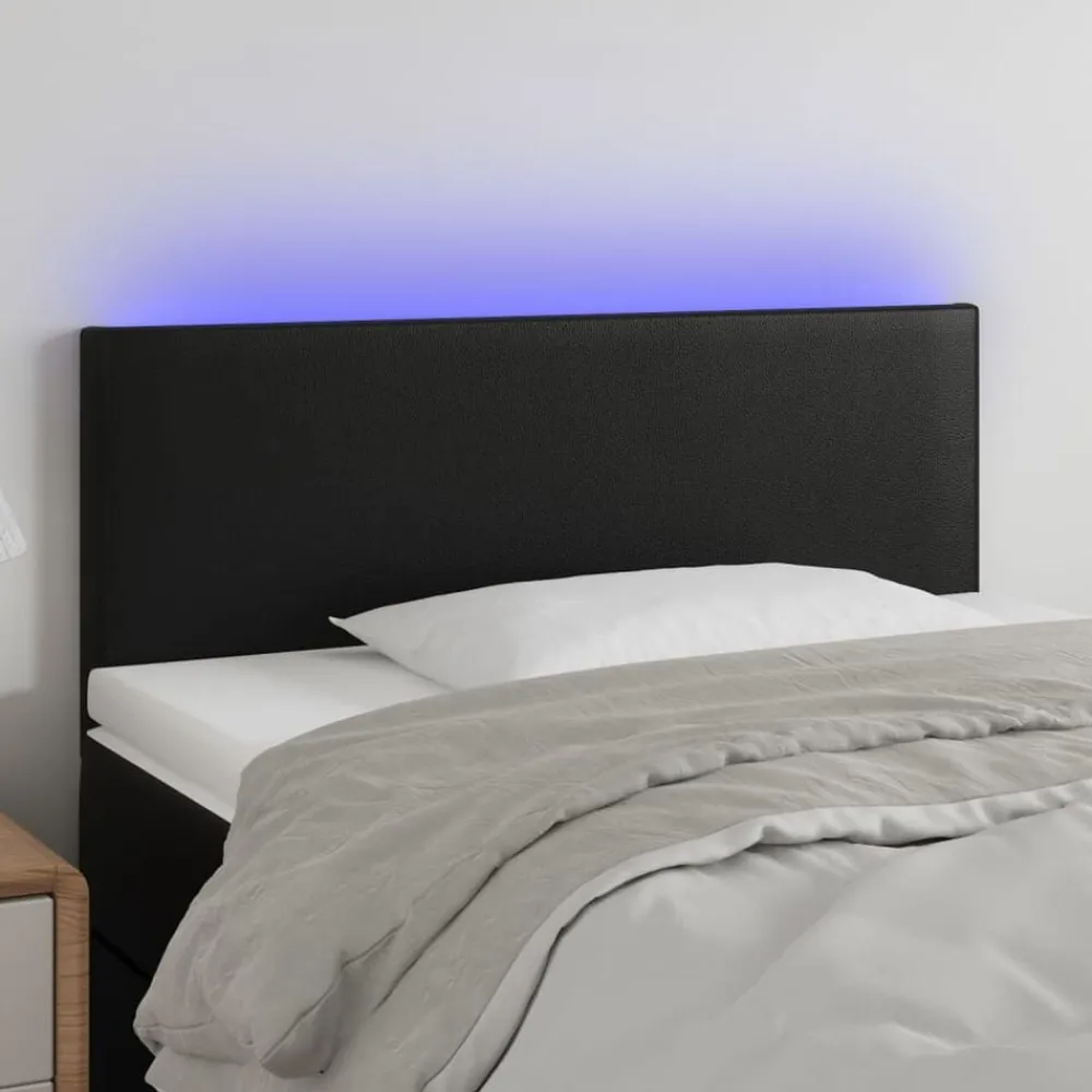 Hoofdbord LED 80x5x78/88 cm kunstleer>vidaXL