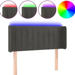 Hoofdbord LED 83x16x78/88 cm fluweel>vidaXL Discount