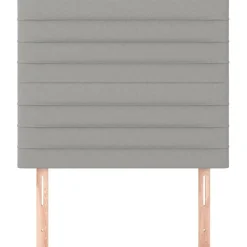 Bedden & Accessoires*vidaXL Hoofdbord 80x5x118/128 cm stof Lichtgrijs