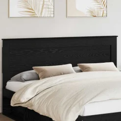 Bedden & Accessoires*vidaXL Hoofdbord met hoofdeinde 200 cm Bewerkt hout Zwart eiken