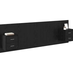 Hoofdbord Met Kast met lade 3 stuks Bewerkt hout><noscript><img width=