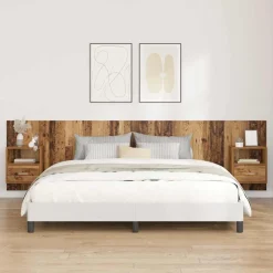 Hoofdbord Met Kast met lade 3 pcs Bewerkt hout>vidaXL Clearance