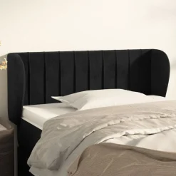 Bedden & Accessoires*vidaXL Hoofdbord met randen 83x23x78/88 cm fluweel Zwart