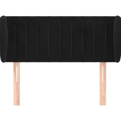 Bedden & Accessoires*vidaXL Hoofdbord met randen 83x23x78/88 cm fluweel Zwart