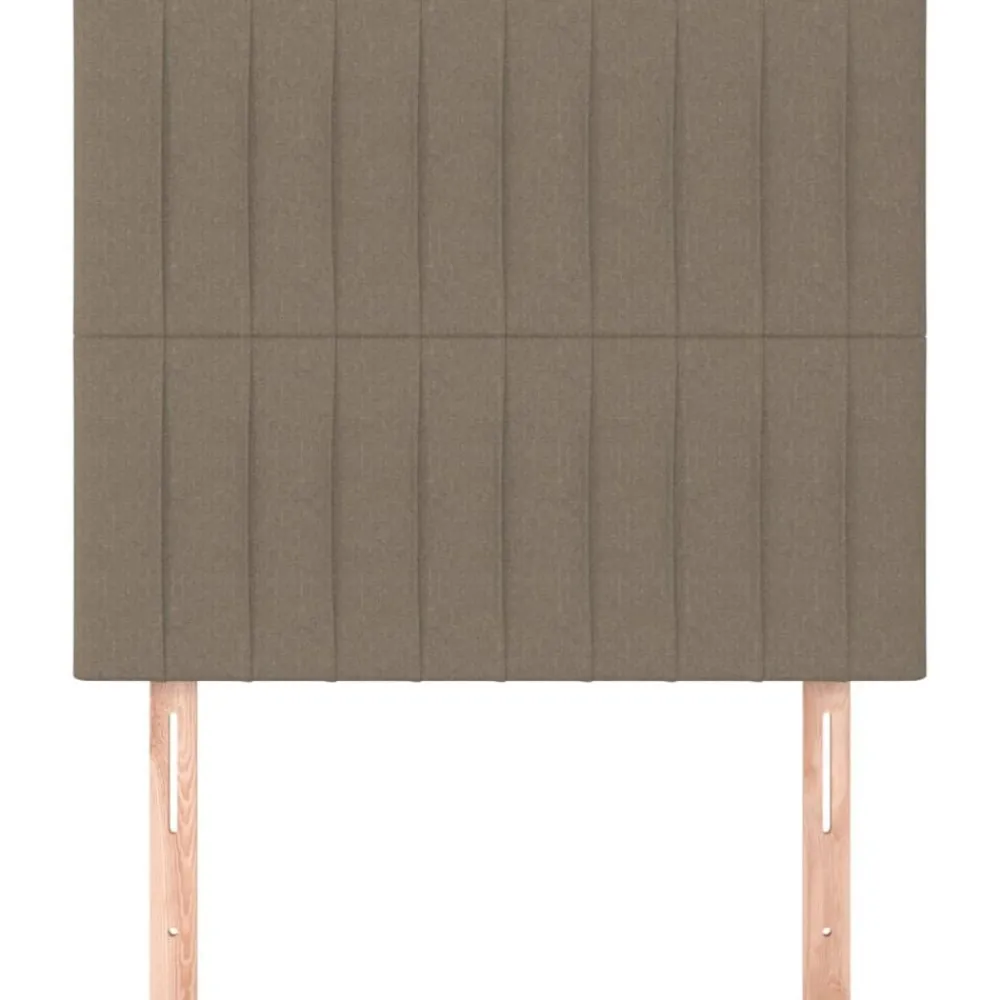 Bedden & Accessoires*vidaXL Hoofdbord 80x5x118/128 cm Stof Taupe