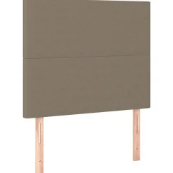 Bedden & Accessoires*vidaXL Hoofdbord 80x5x118/128 cm Stof Taupe