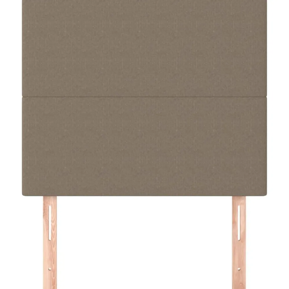 Bedden & Accessoires*vidaXL Hoofdbord 80x5x118/128 cm Stof Taupe