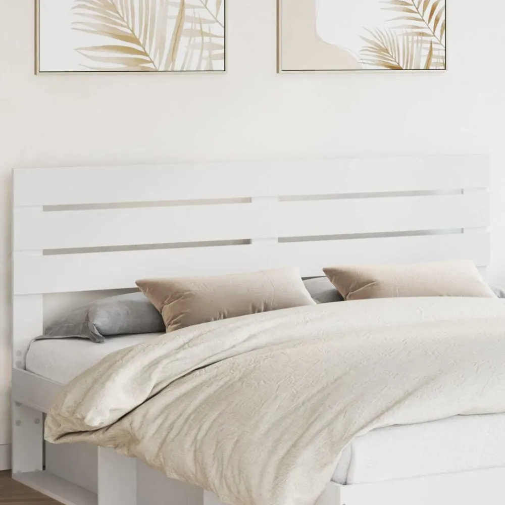 Bedden & Accessoires*vidaXL Hoofdbord 100 cm Bewerkt hout Wit