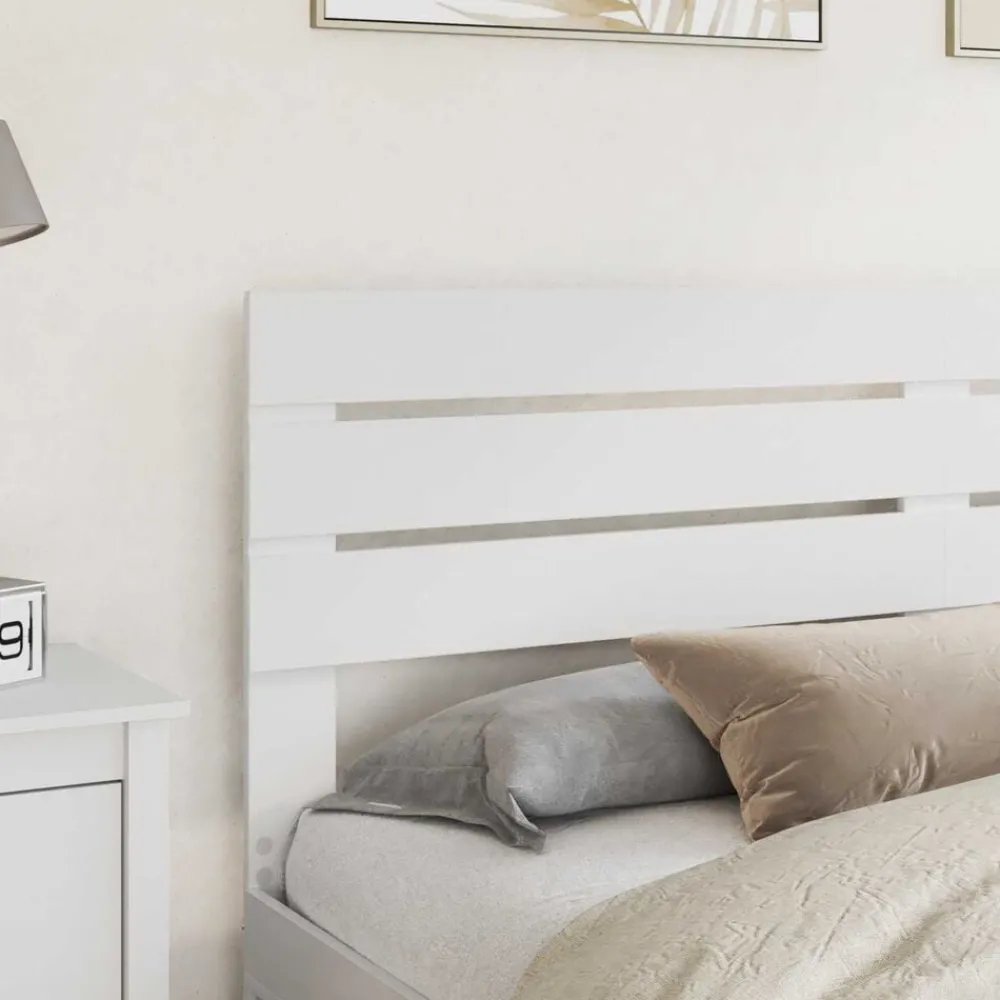 Bedden & Accessoires*vidaXL Hoofdbord 100 cm Bewerkt hout Wit
