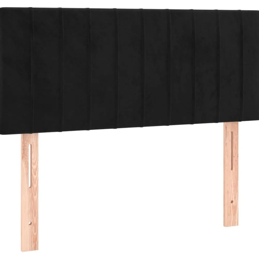 Bedden & Accessoires*vidaXL Hoofdbord 80x5x78/88 cm fluweel Zwart
