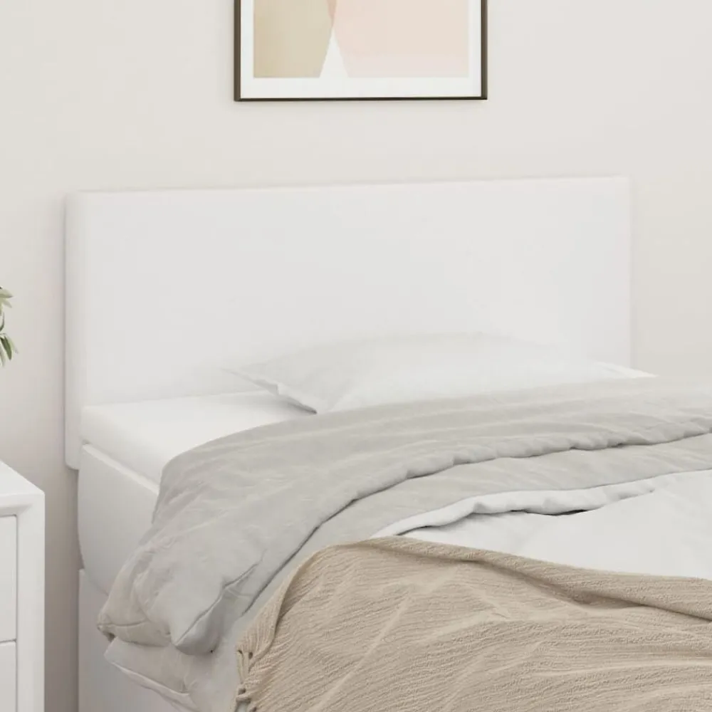 Bedden & Accessoires*vidaXL Hoofdbord 80x5x78/88 cm kunstleer Wit