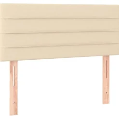 Bedden & Accessoires*vidaXL Hoofdbord 80x5x78/88 cm stof crèmekleurig Crème
