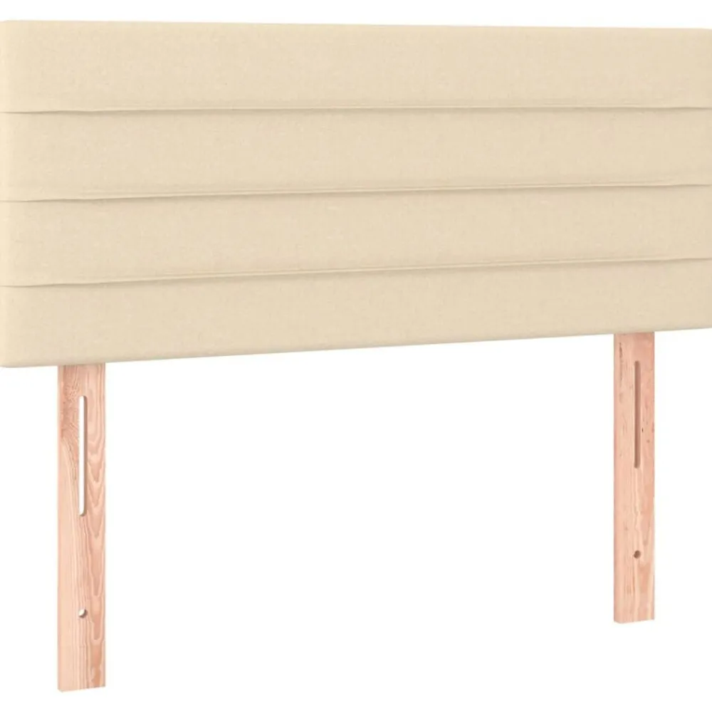 Bedden & Accessoires*vidaXL Hoofdbord 80x5x78/88 cm stof crèmekleurig Crème