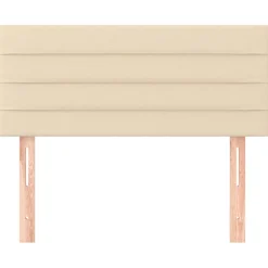 Bedden & Accessoires*vidaXL Hoofdbord 80x5x78/88 cm stof crèmekleurig Crème